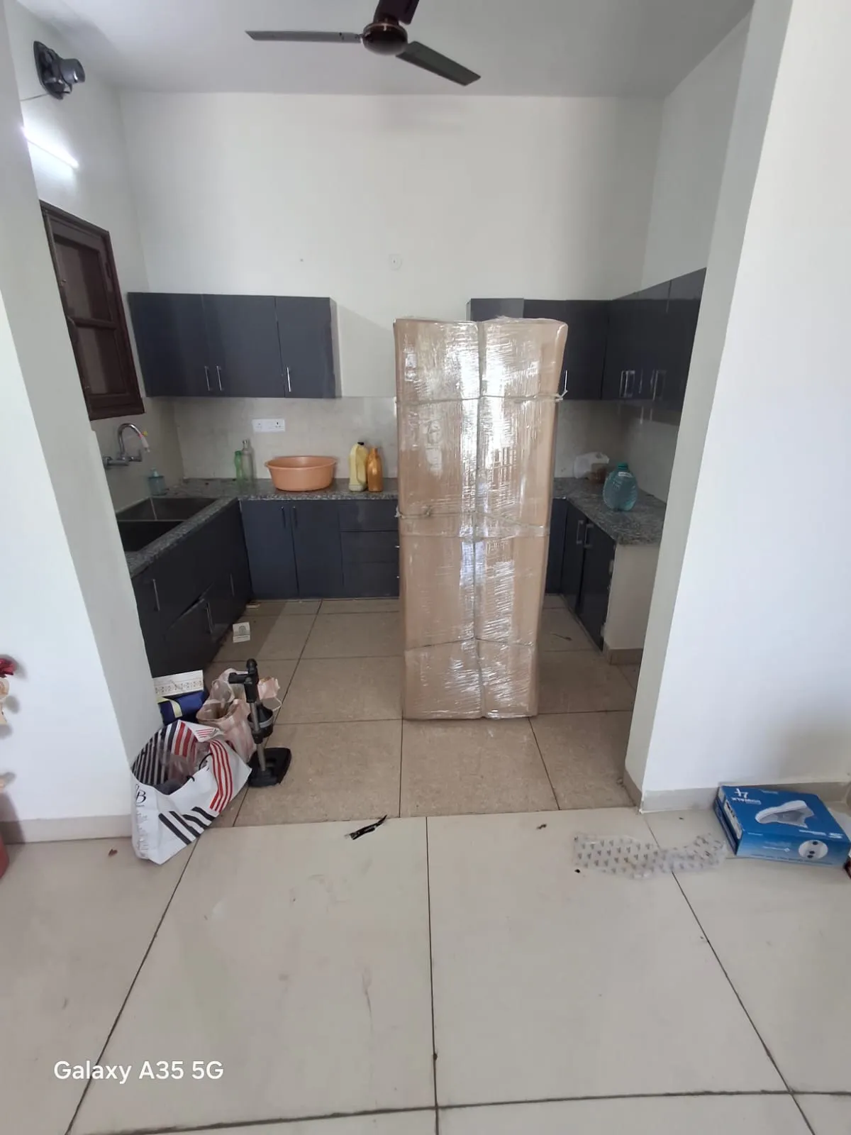 Professional packers securely loading moving truck